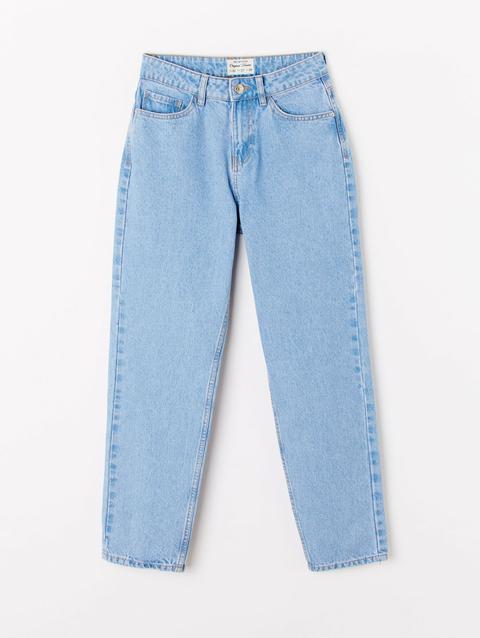 Jeans Mom Chiaro Blu Denim Chiaro