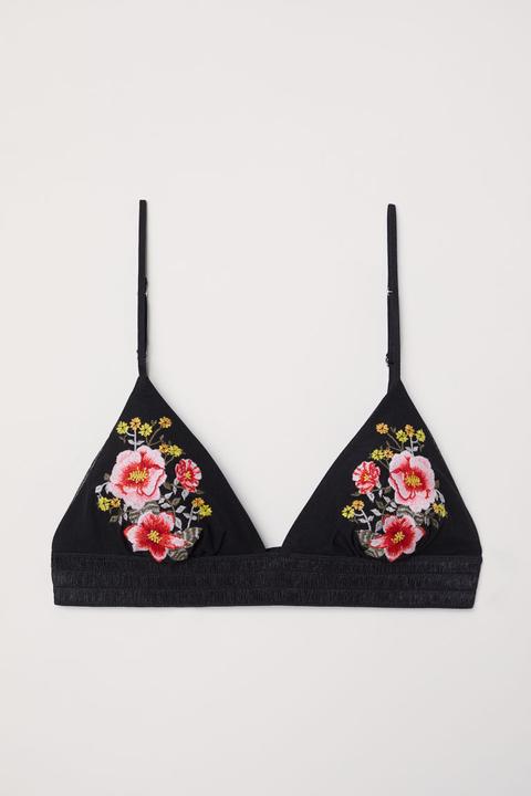 Top De Bikini De Triángulo - Negro