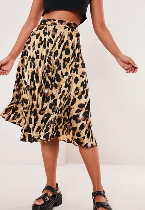 mid length leopard skirts tall