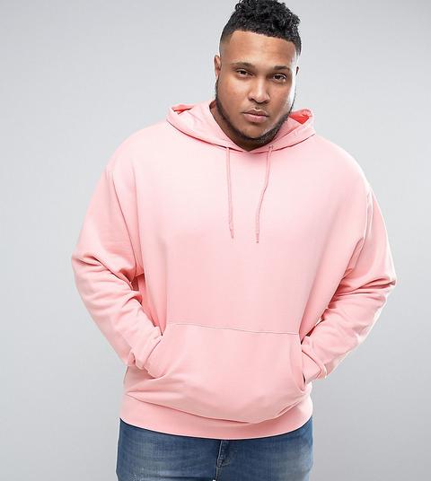 Asos Plus - Felpa Con Cappuccio Oversize Rosa - Rosa