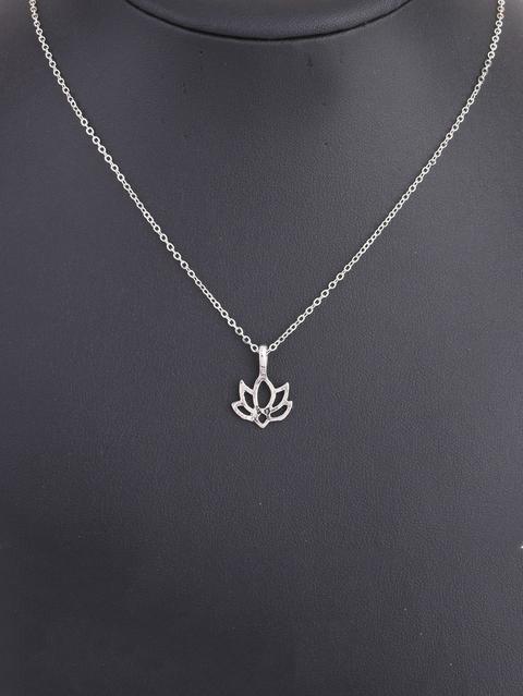 Hollow Lotus Pendant Necklace