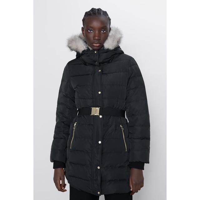 hooded down puffer jacket zara