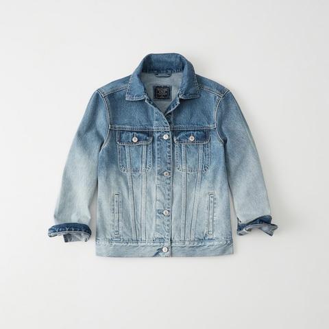 Chaqueta De Denim Sombreado Extragrande