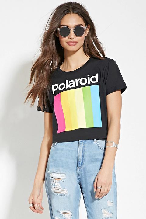 Polaroid Graphic Crop Top