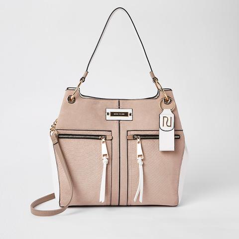 river island beige slouch bag