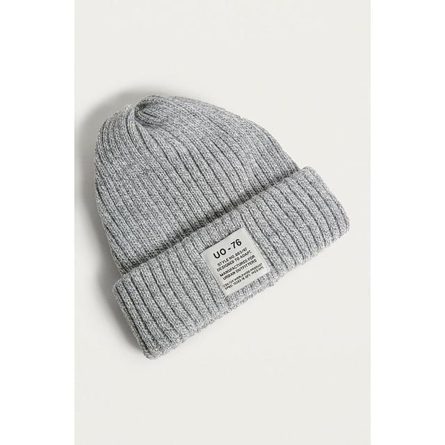 Grey Ribbed Beanie At Urban Outfitters from Urban Outfitters on 21 Buttons
