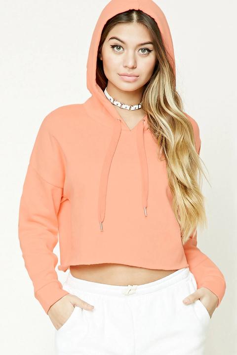 Cropped Raw-cut Hoodie