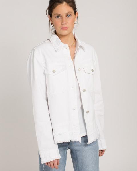 Chaqueta Vaquera Desflecada Blanco