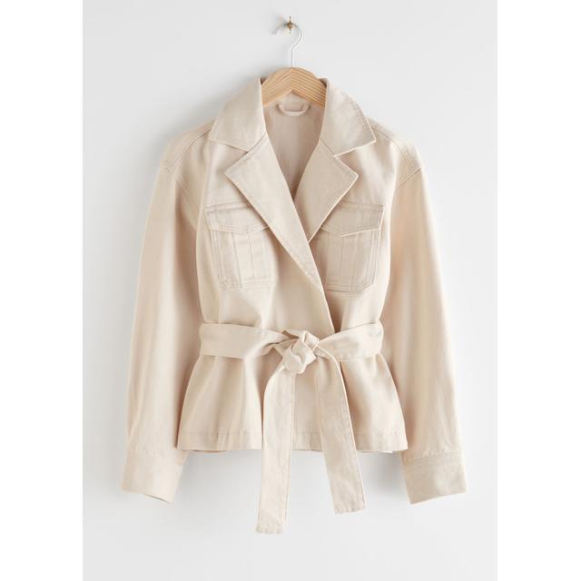 Belted Denim Wrap Jacket from And Other 