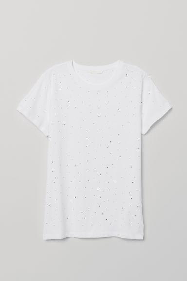 H & M - T-shirt - Blanco