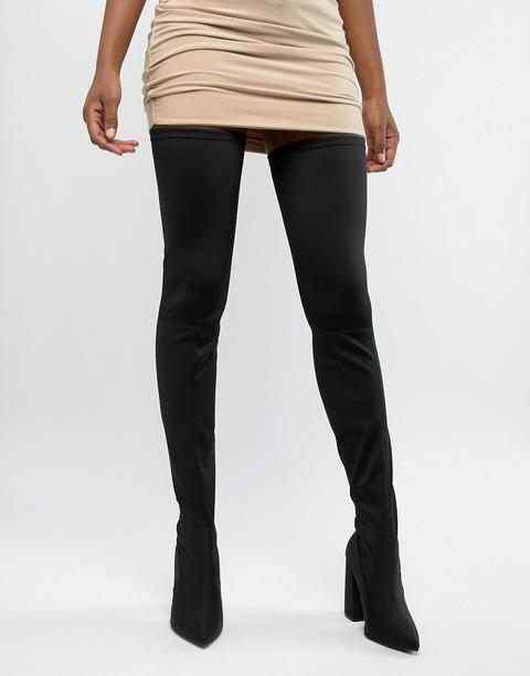 Asos Design Kera Pointed Thigh High Boots