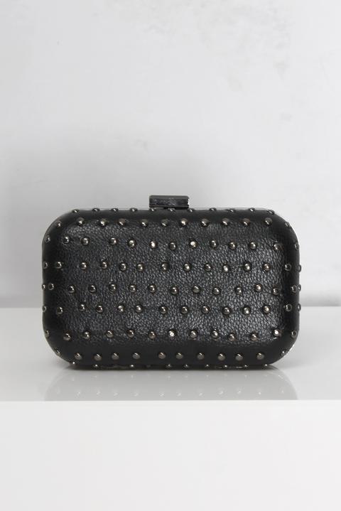 Black Stud Detail Chain Strap Bag