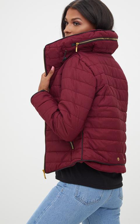 Mara Burgundy Puffer Jacket