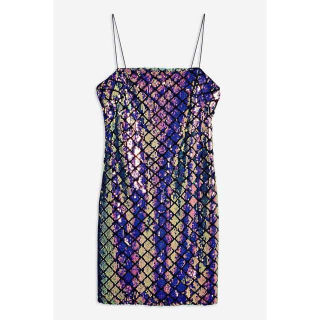 Topshop diamond clearance sequin slip dress