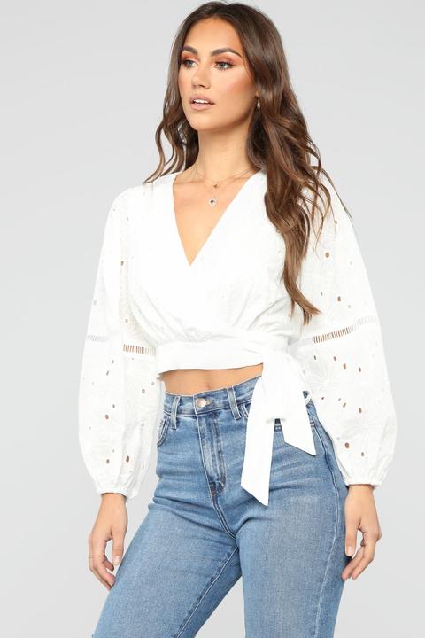 Interested In You Top - White