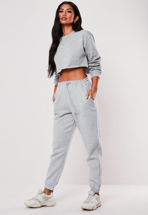Pantalon De Jogging Oversize Gris Chiné Esprit Années 90 Petite