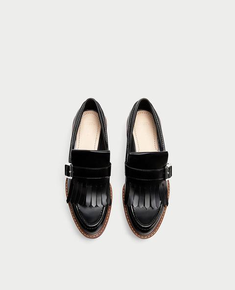 Mocassino Piattaforma Frange