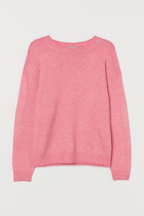 H & M+ Jersey De Punto Fino - Rosa