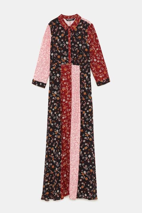 Vestito Stampato Patchwork