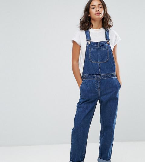 Peto Vaquero En Azul Lavado A La Piedra De Asos Design Petite