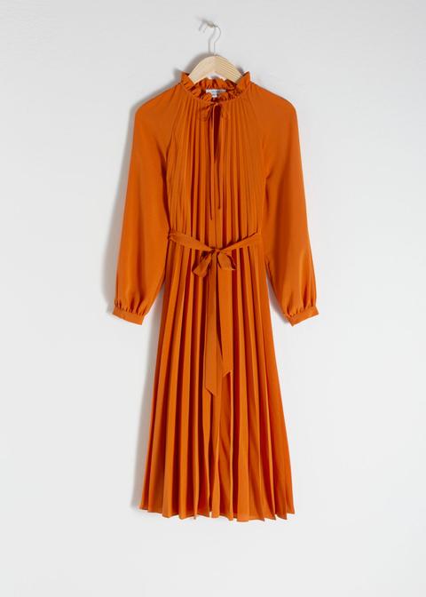 Pleated Midi Dress