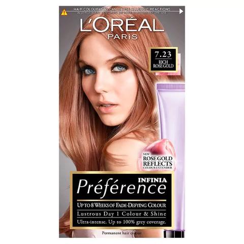 Preference 7 23 Rose Gold Blonde Permanent Hair Dye From