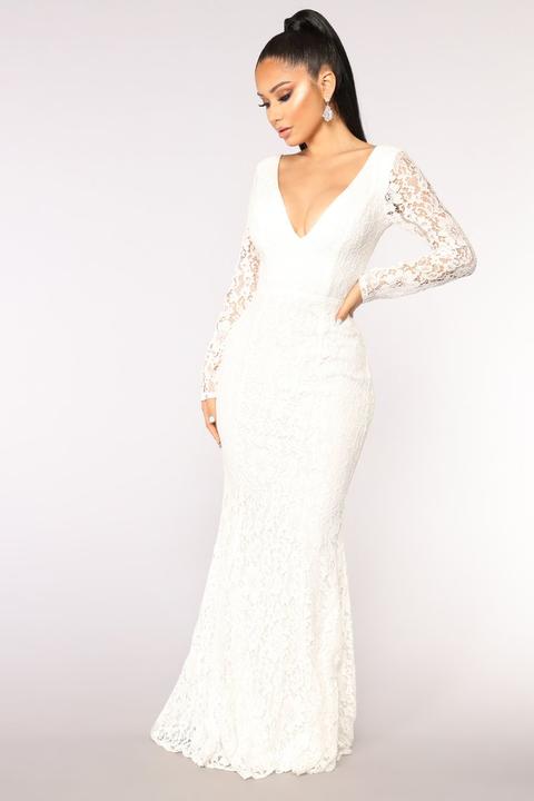 fashion nova white lace dress