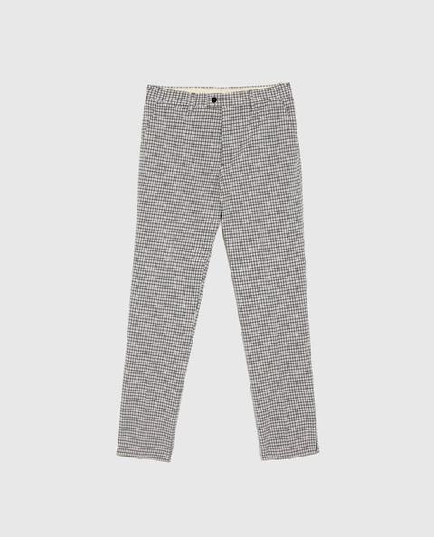 Pantaloni Da Completo Pied De Poule