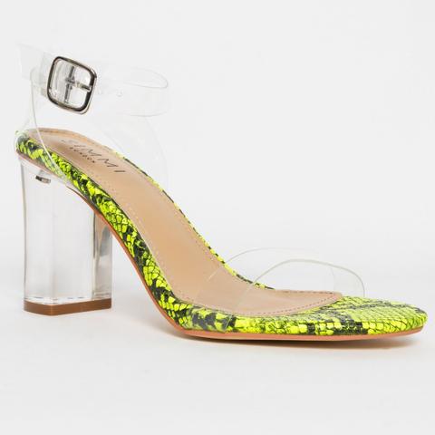 clear mid heels