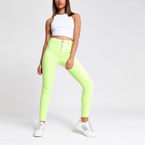 Neon Green Kaia High Rise Disco Jeans 