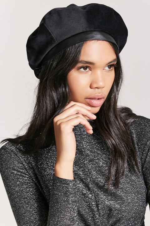 Velvet Contrast Beret