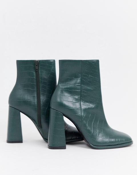 Botas De Tacón De Cuero Endless De Asos Design
