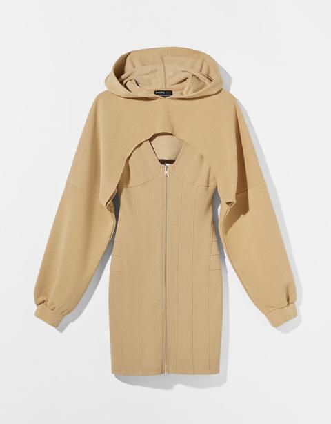 Vestido Rib Con Sudadera Capucha Paloma Mami X Bershka