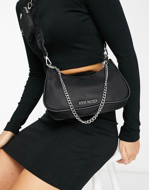 Steve Madden Bvital Cross Body With Chain Strap In Black