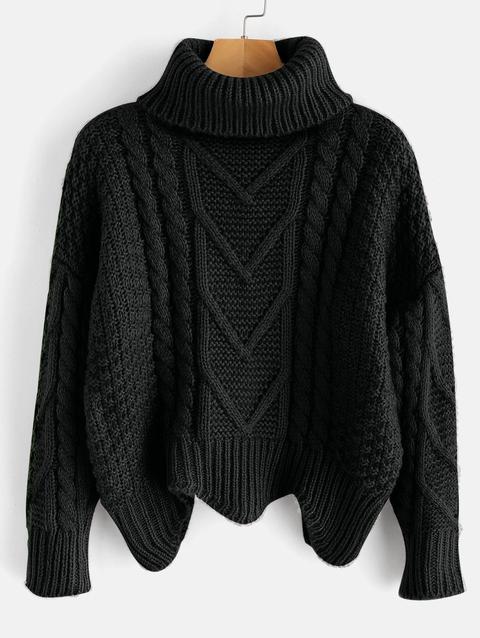 Chunky Knit Turtleneck Sweater