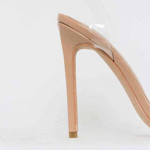 clear stiletto heels