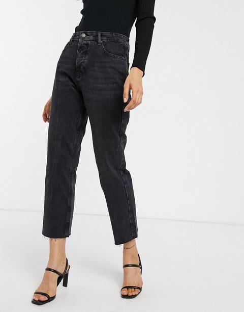 Stradivarius Straight Fit Jeans In Black