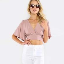 Blusa Escote V Espalda Con Lazo