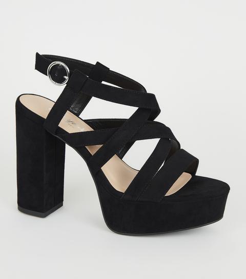 strappy platform heels