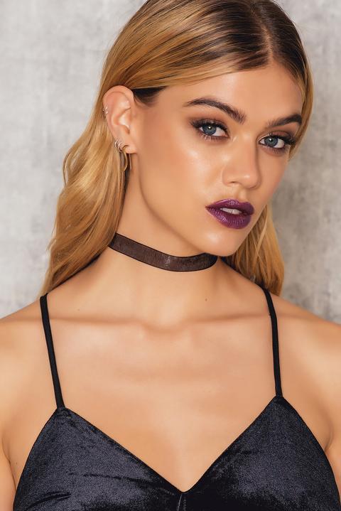 Thin Sheer Choker Black