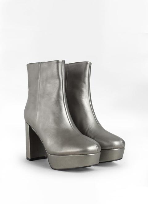 Bosanova - Botines Plateados Tacón - Color: Plomo - Talla 41 from Bosanova  on 21 Buttons