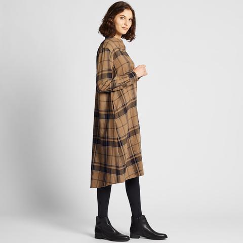 uniqlo flannel dress