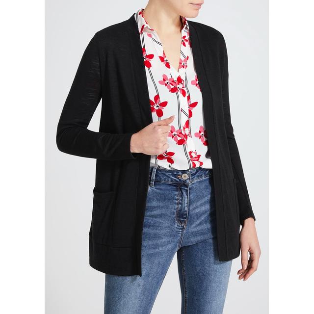 longline jersey cardigan