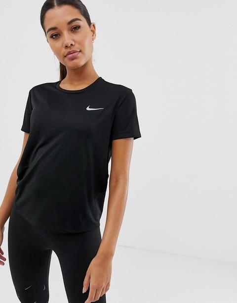 Camiseta Negra Miler De Nike Running-negro