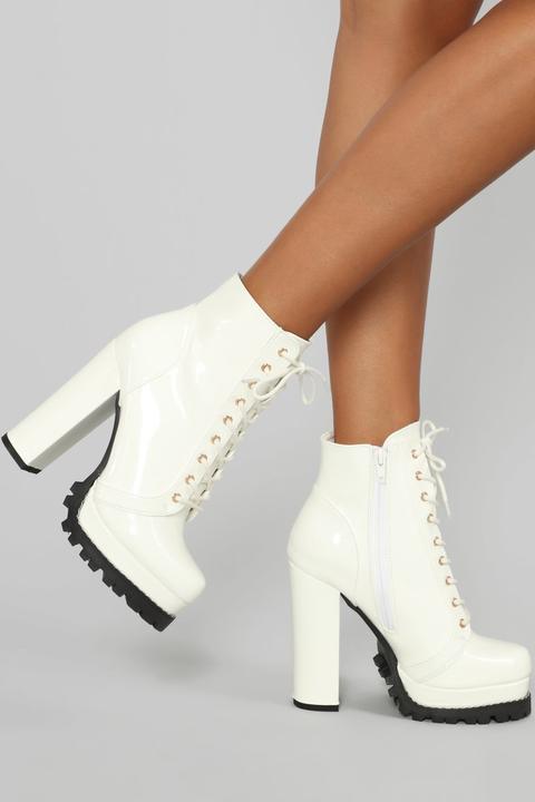 fashion nova white booties