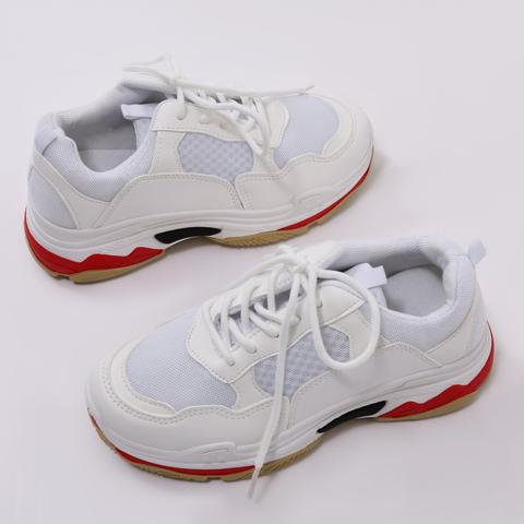 Revival Chunky Trainers In White from 