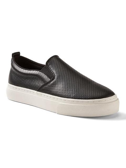 Leather Slip-on Sneakers