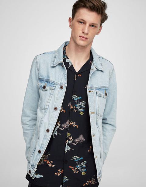 Giubbotto Denim Blu Chiaro