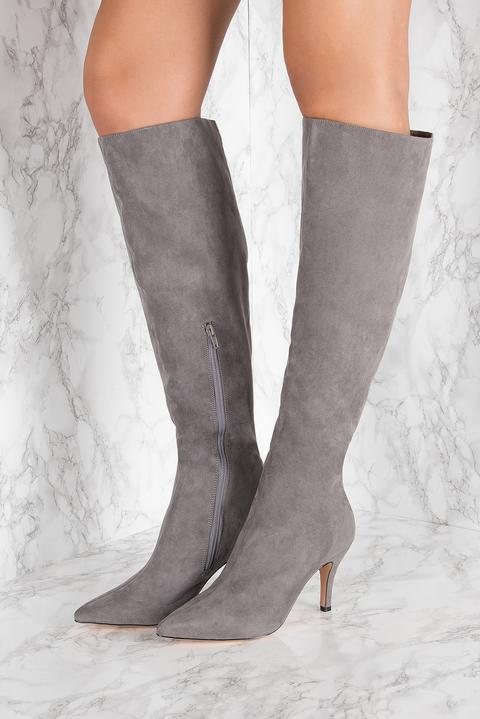 Knee High Boots Grey