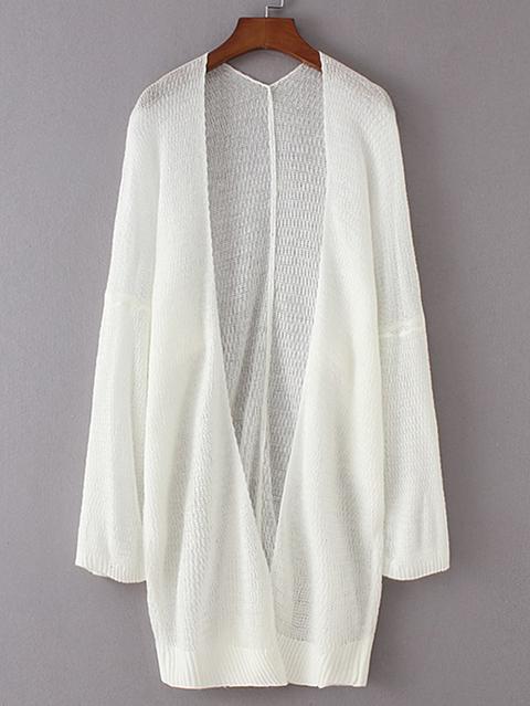 Drop Shoulder Open Front Cardigan